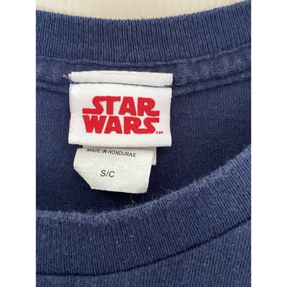 Star Wars Blue T-Shirt Battleship Galactic Size S Small Lucas Films Retro Look - Picture 5 of 10